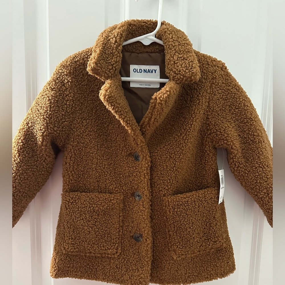 Old Navy Kids Tan Sherpa Coat